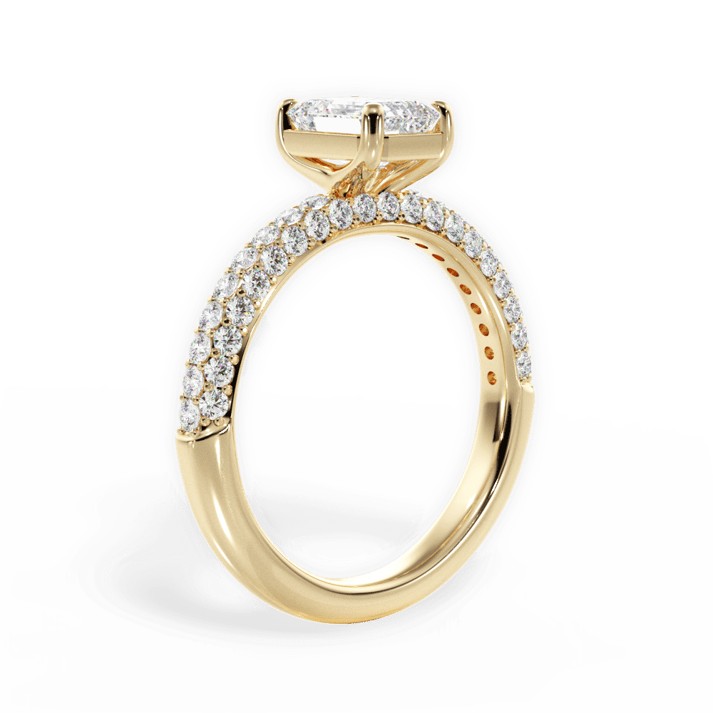 14kt Yellow Gold/18kt Yellow Gold/emerald/front