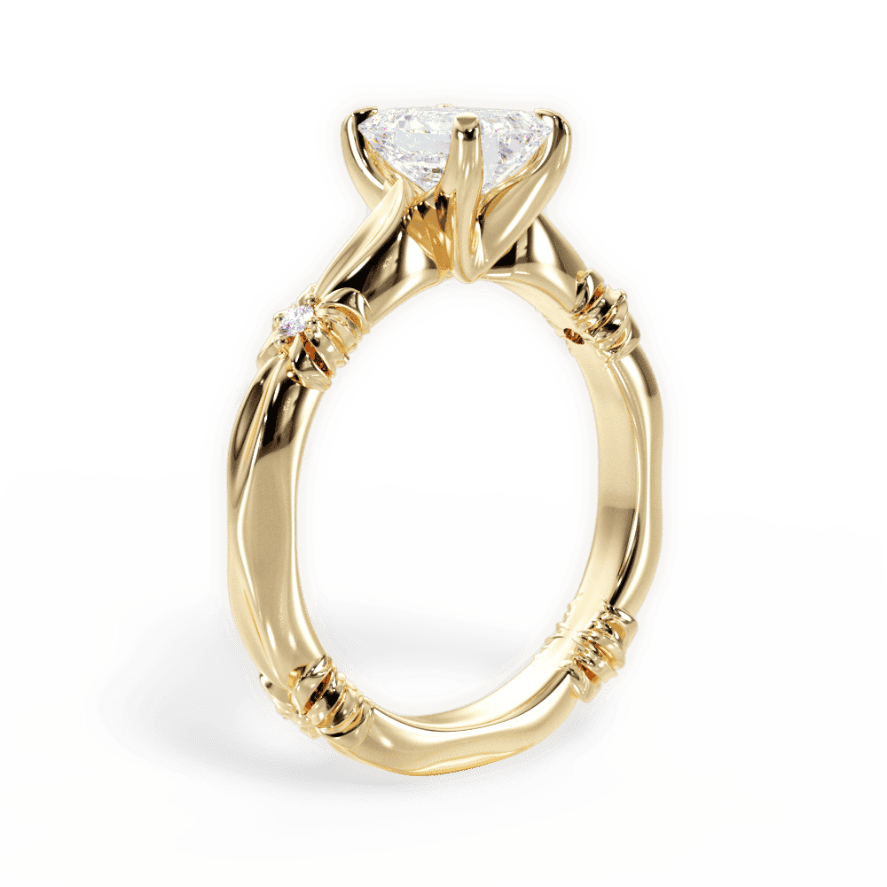14kt Yellow Gold/18kt Yellow Gold/emerald/front