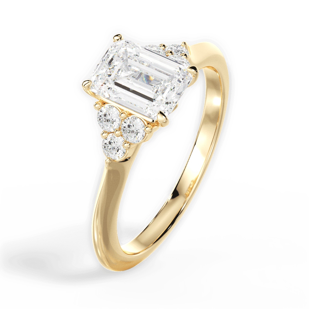14kt Yellow Gold/18kt Yellow Gold/emerald/perspective