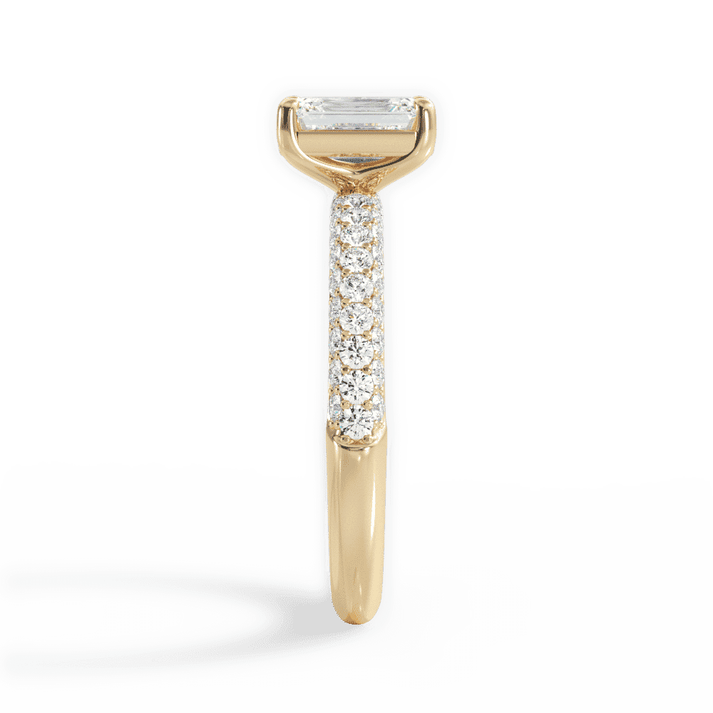 14kt Yellow Gold/18kt Yellow Gold/emerald/perspective