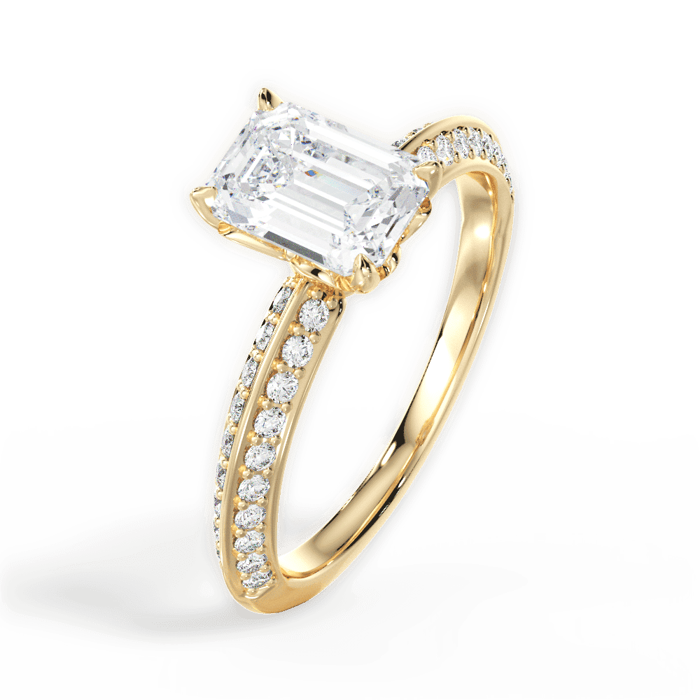 14kt Yellow Gold/18kt Yellow Gold/emerald/perspective