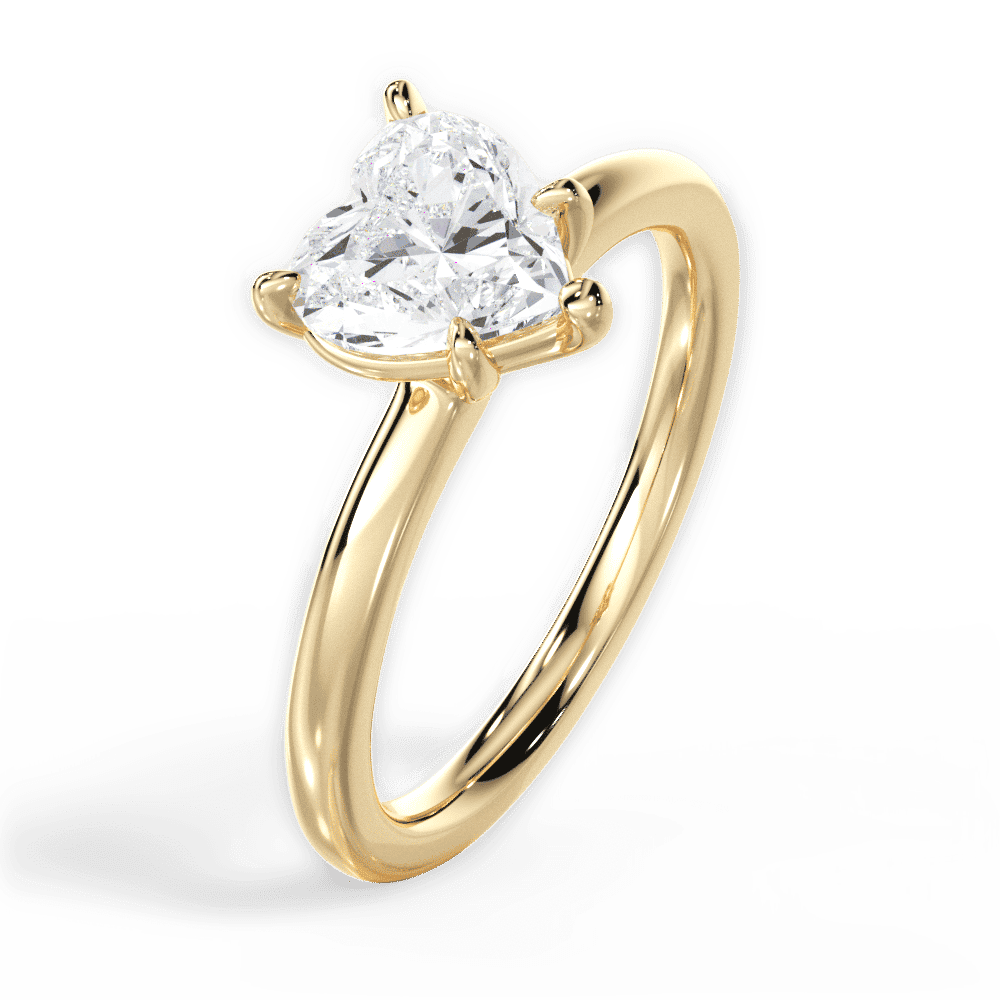 14kt Yellow Gold/18kt Yellow Gold/heart/perspective