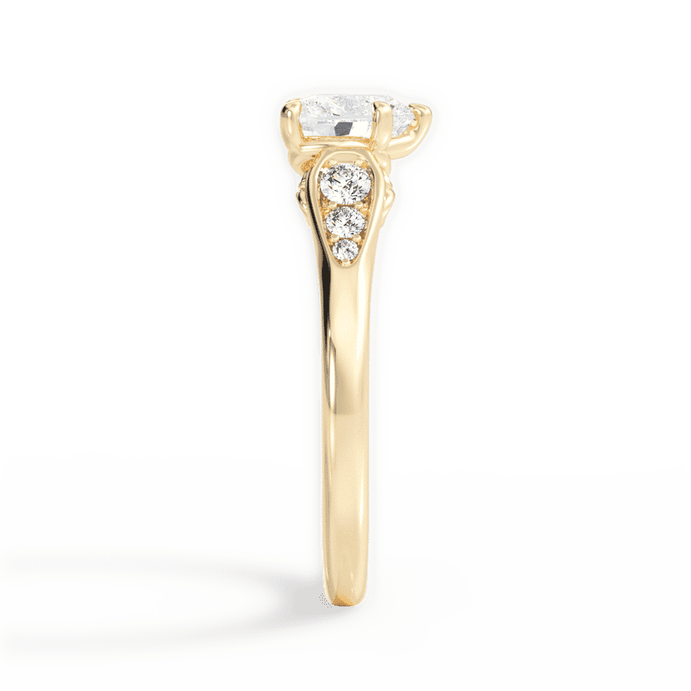 14kt Yellow Gold/18kt Yellow Gold/heart/side
