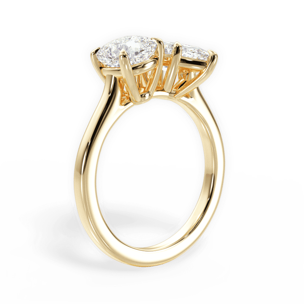 14kt Yellow Gold/18kt Yellow Gold/marquise/front