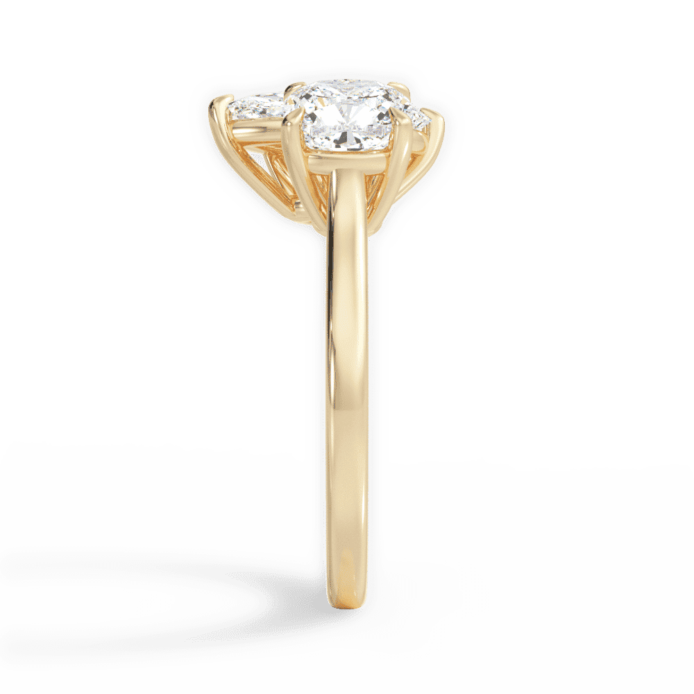 14kt Yellow Gold/18kt Yellow Gold/marquise/side