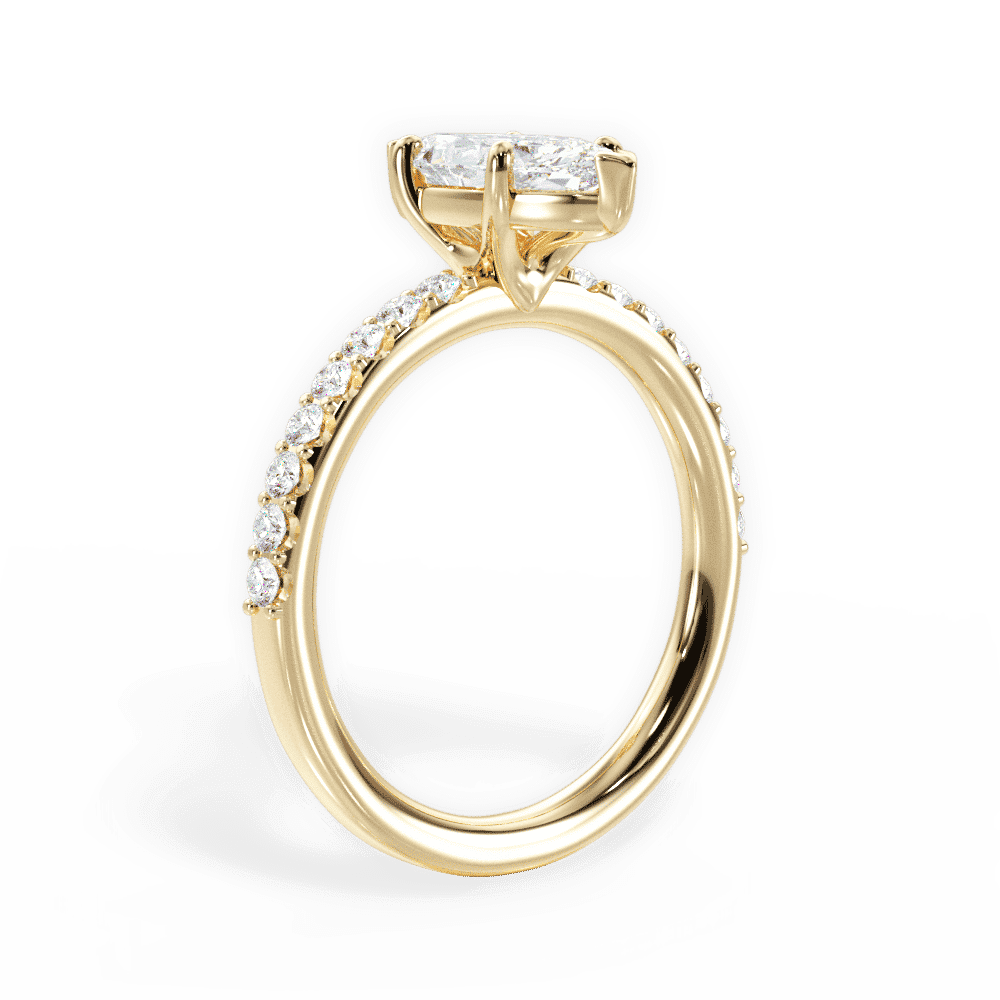14kt Yellow Gold/18kt Yellow Gold/marquise/front