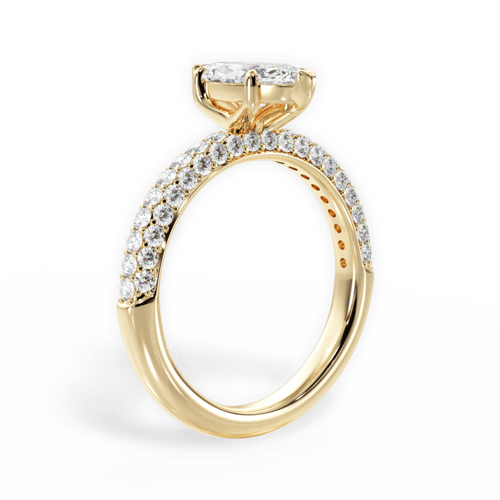 14kt Yellow Gold/18kt Yellow Gold/marquise/front