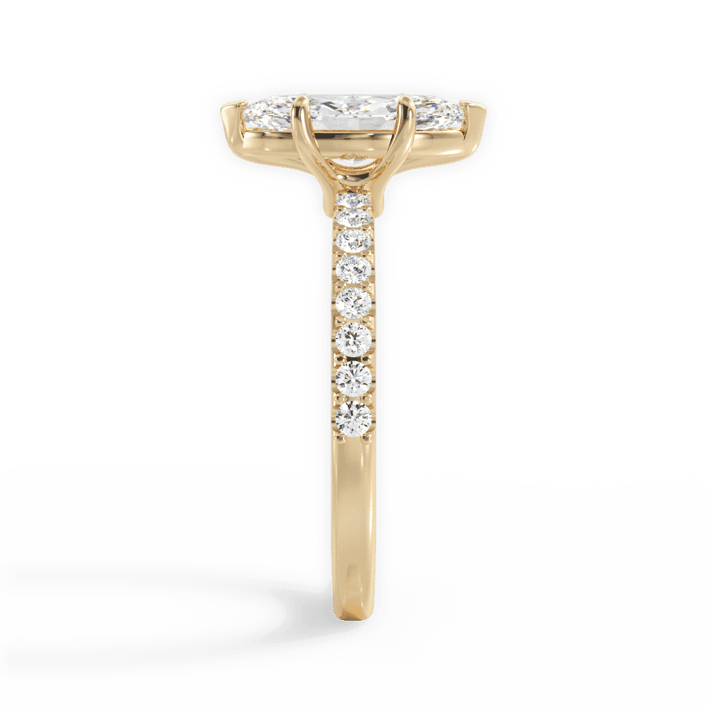 14kt Yellow Gold/18kt Yellow Gold/marquise/perspective