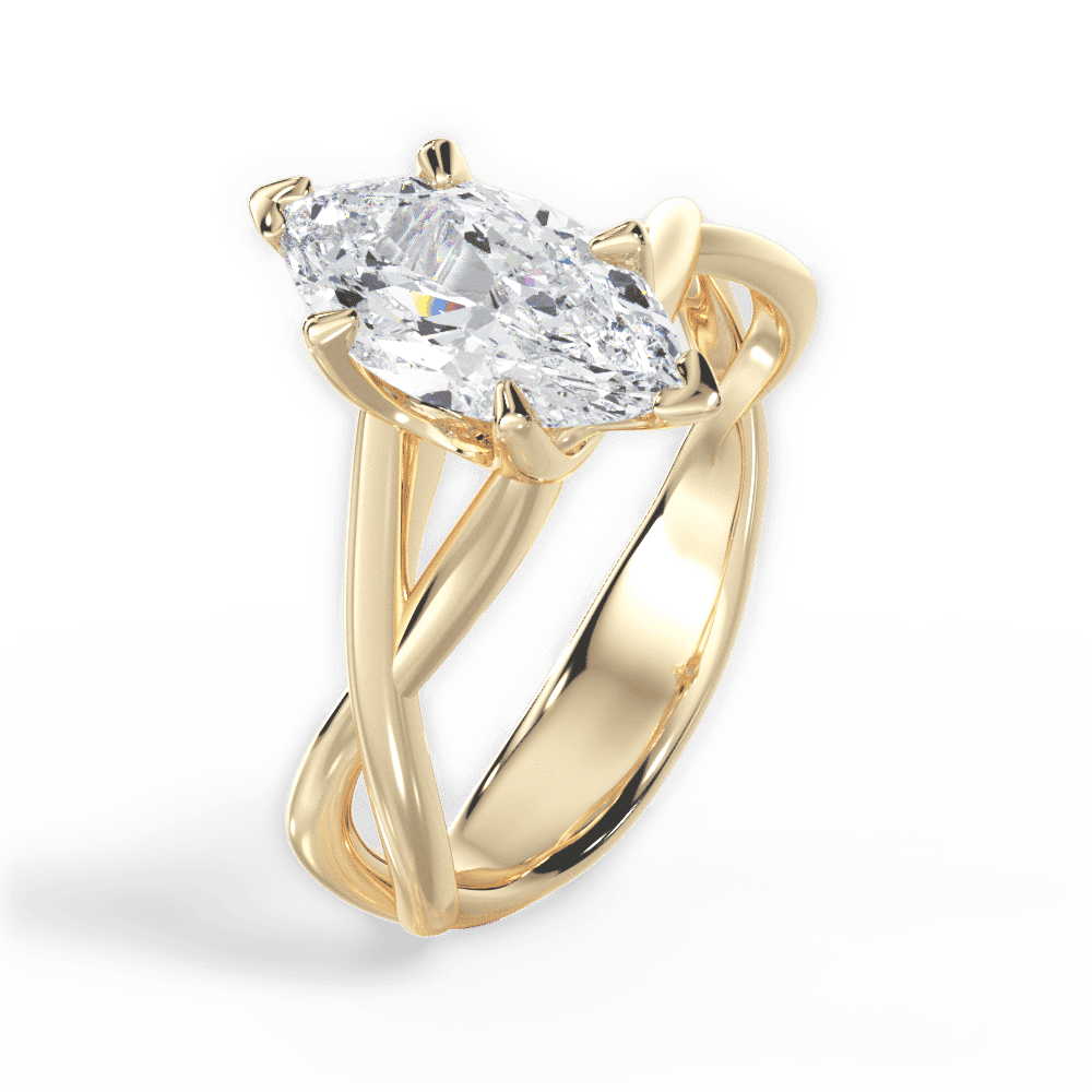 14kt Yellow Gold/18kt Yellow Gold/marquise/perspective