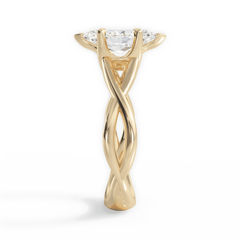 14kt Yellow Gold/18kt Yellow Gold/marquise/side