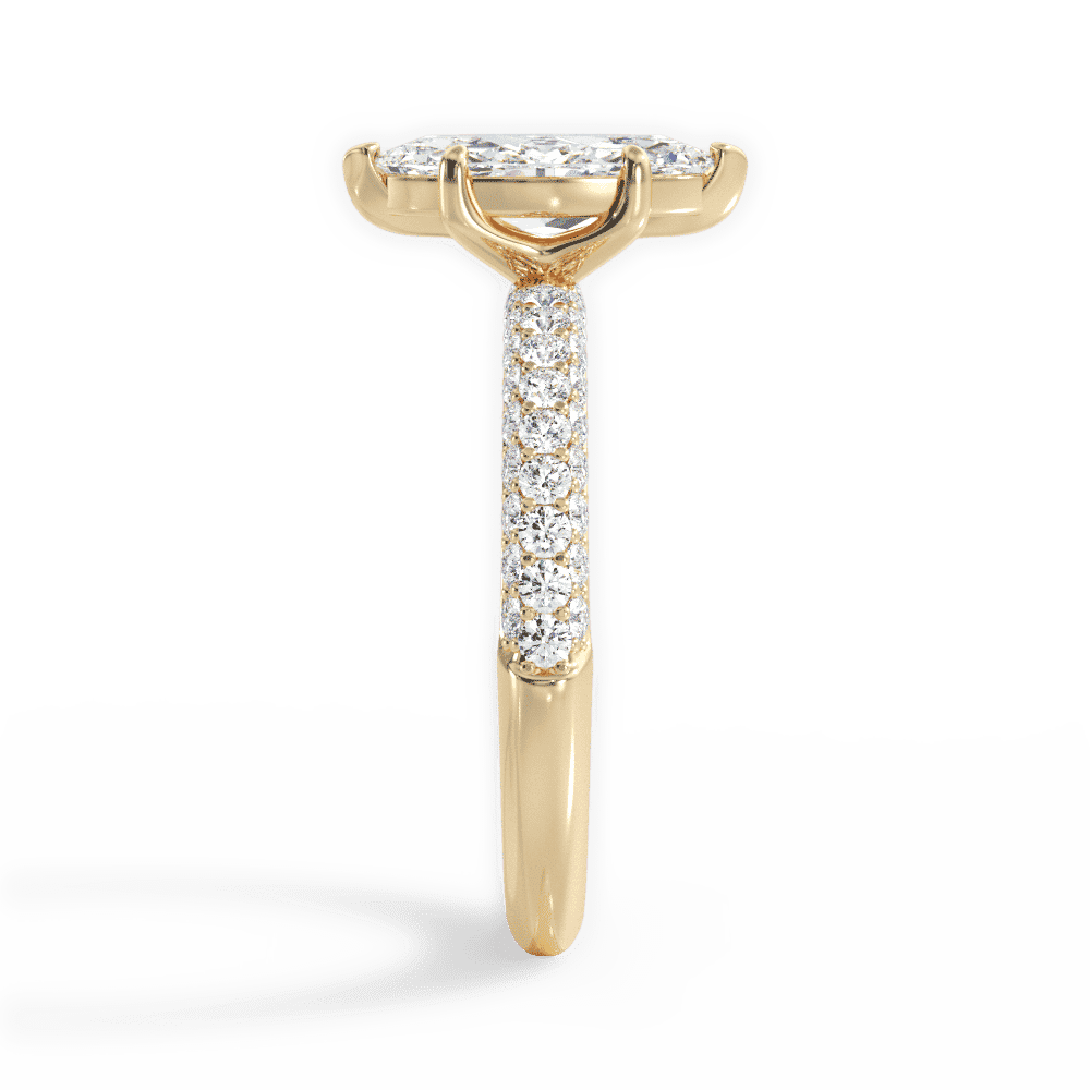 14kt Yellow Gold/18kt Yellow Gold/marquise/side