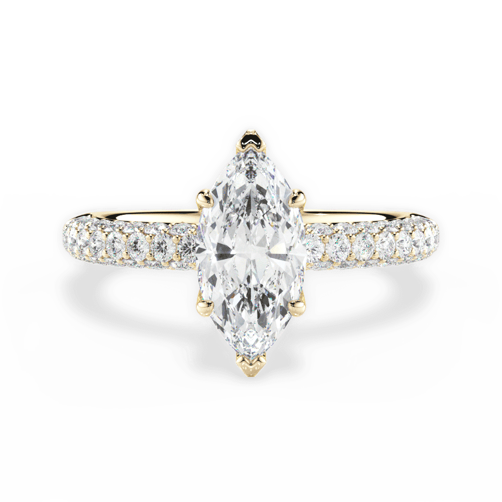 14kt Yellow Gold/18kt Yellow Gold/marquise/top