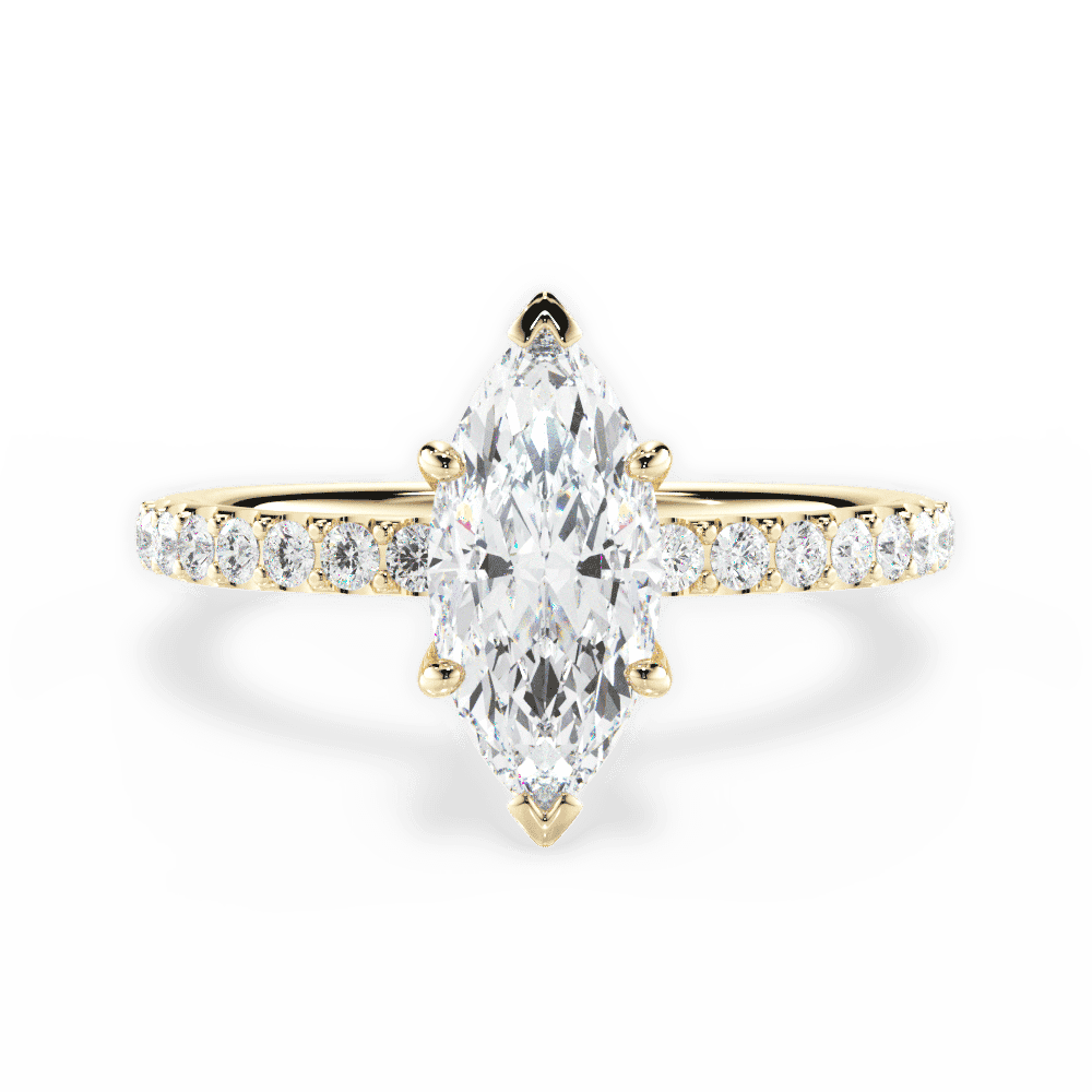 14kt Yellow Gold/18kt Yellow Gold/marquise/top