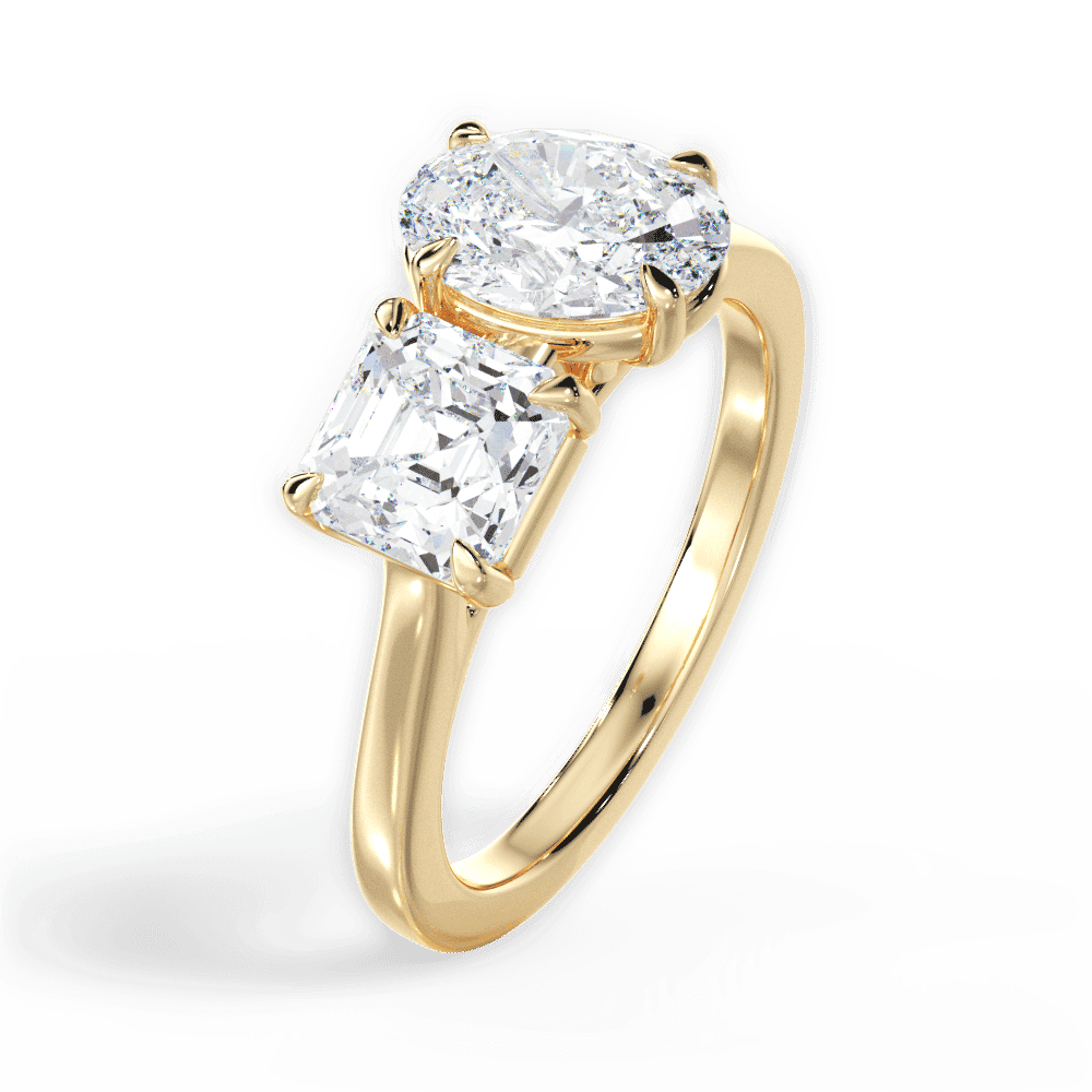 14kt Yellow Gold/18kt Yellow Gold/oval/perspective