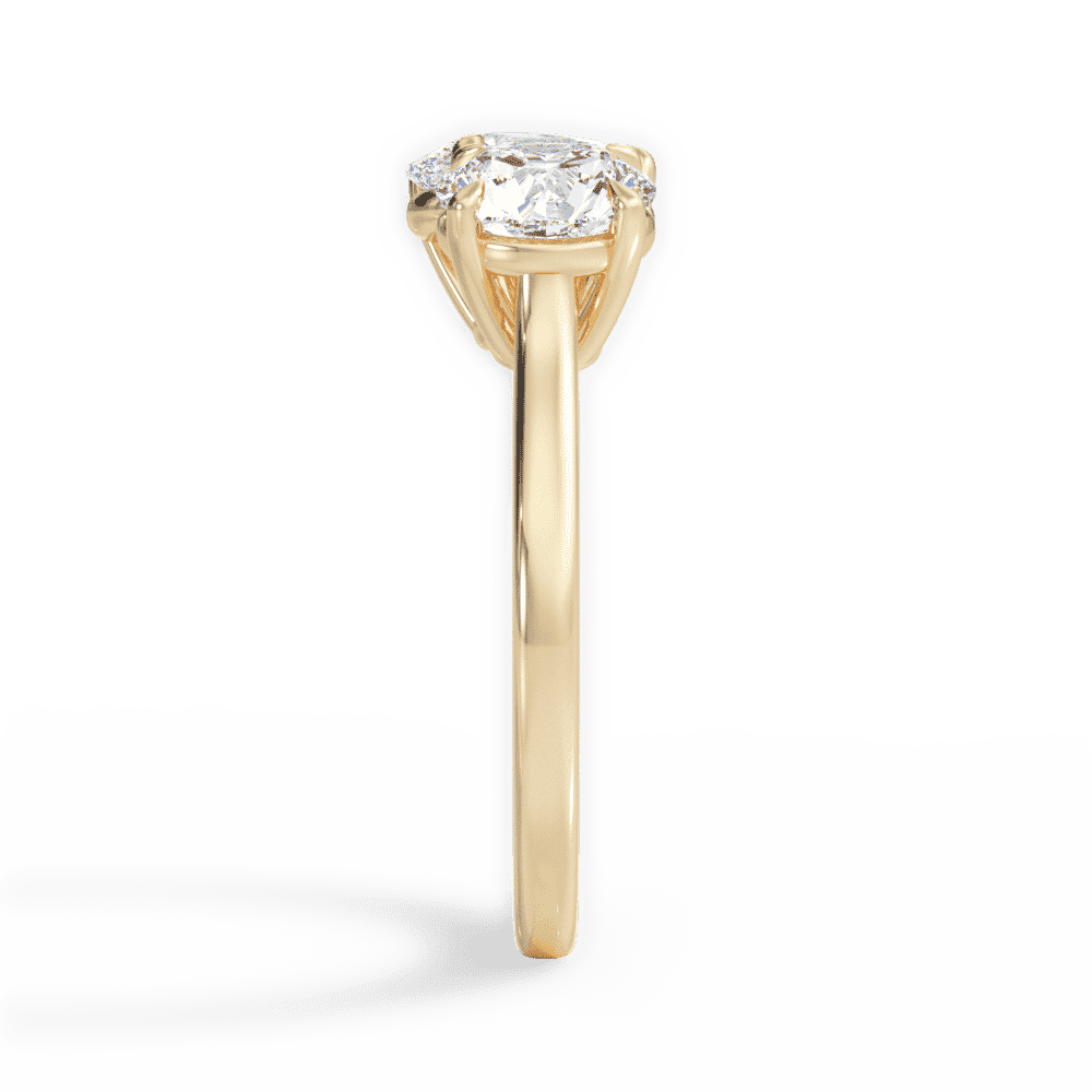 14kt Yellow Gold/18kt Yellow Gold/oval/side