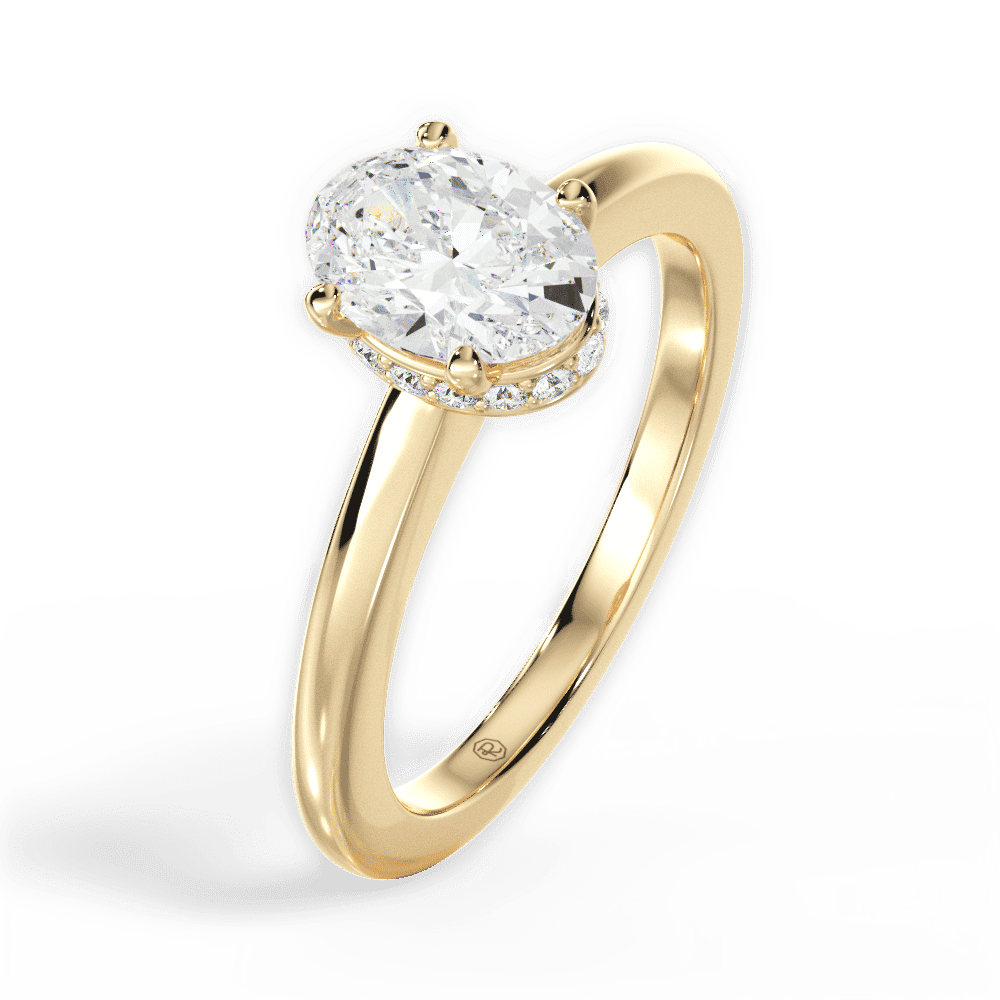14kt Yellow Gold/18kt Yellow Gold/oval/perspective