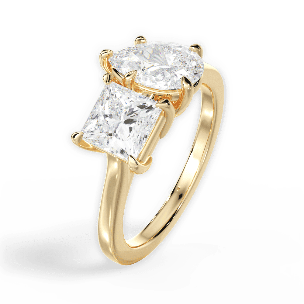 14kt Yellow Gold/18kt Yellow Gold/pear/perspective