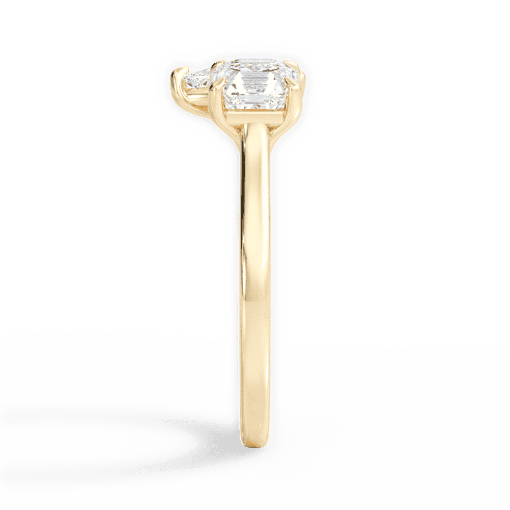 14kt Yellow Gold/18kt Yellow Gold/pear/side