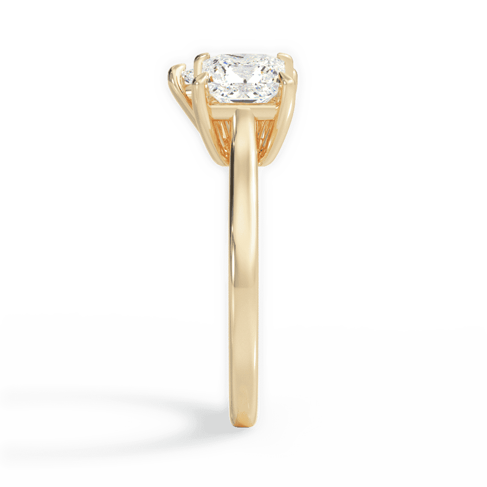 14kt Yellow Gold/18kt Yellow Gold/pear/side