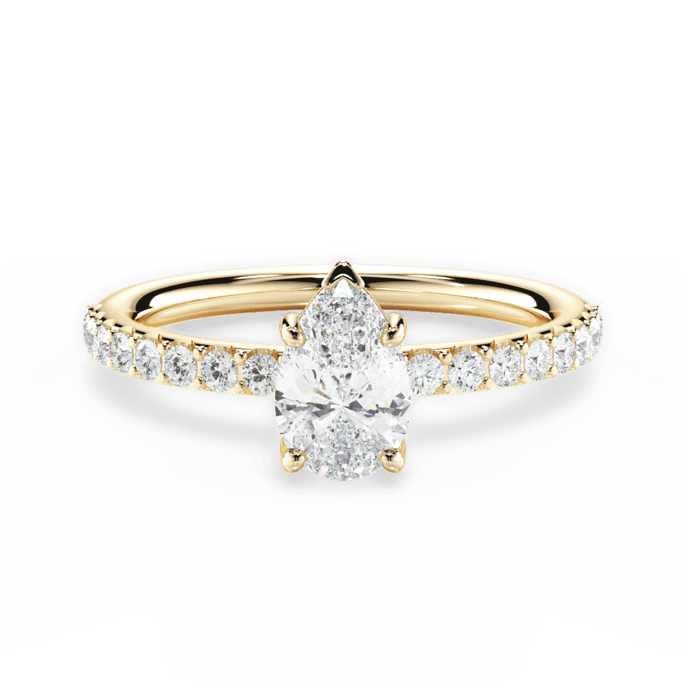 14kt Yellow Gold/18kt Yellow Gold/pear/top