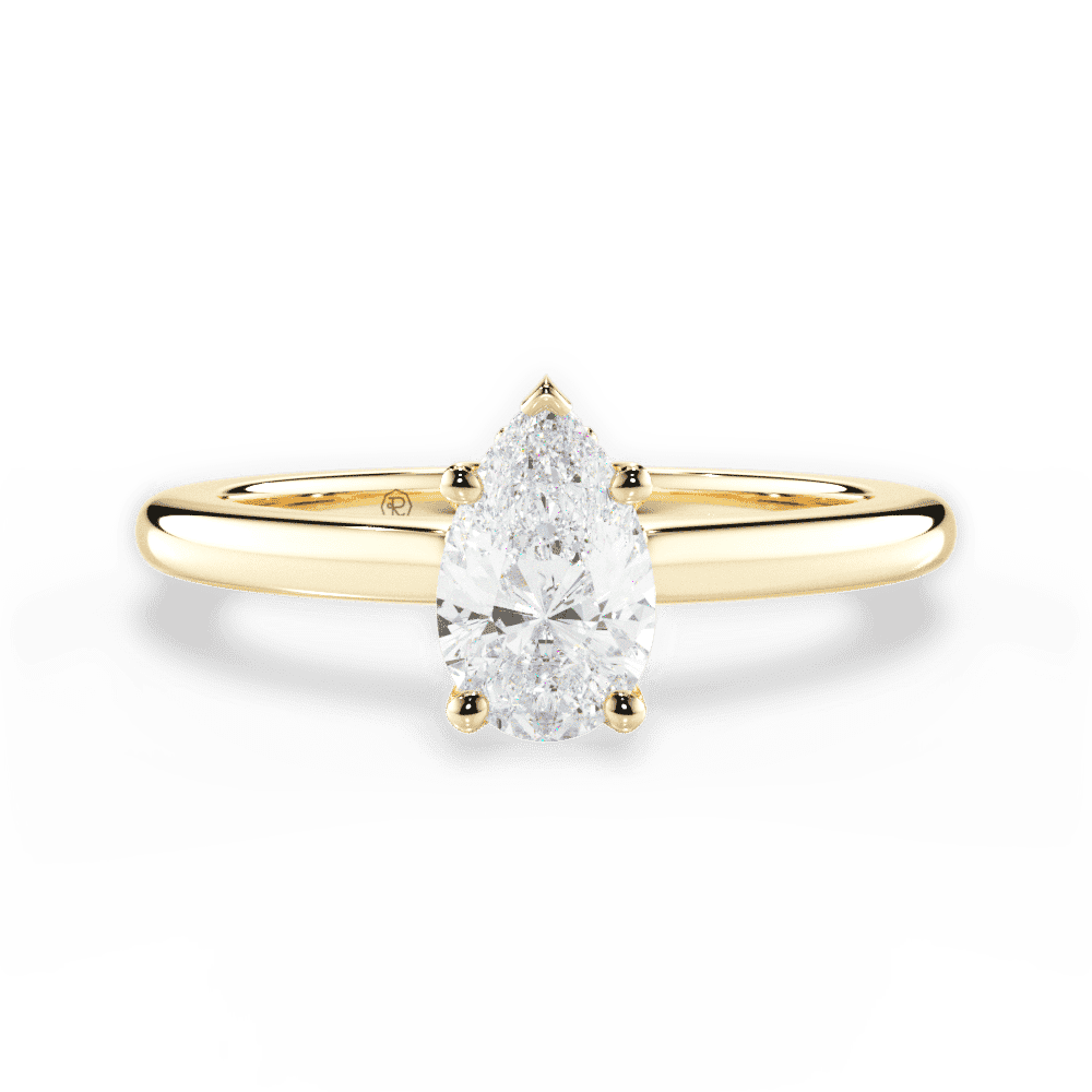 14kt Yellow Gold/18kt Yellow Gold/pear/top