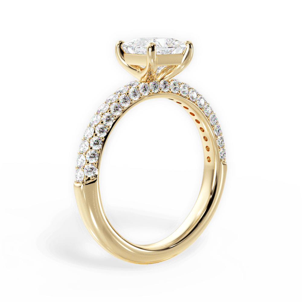 14kt Yellow Gold/18kt Yellow Gold/princess/front