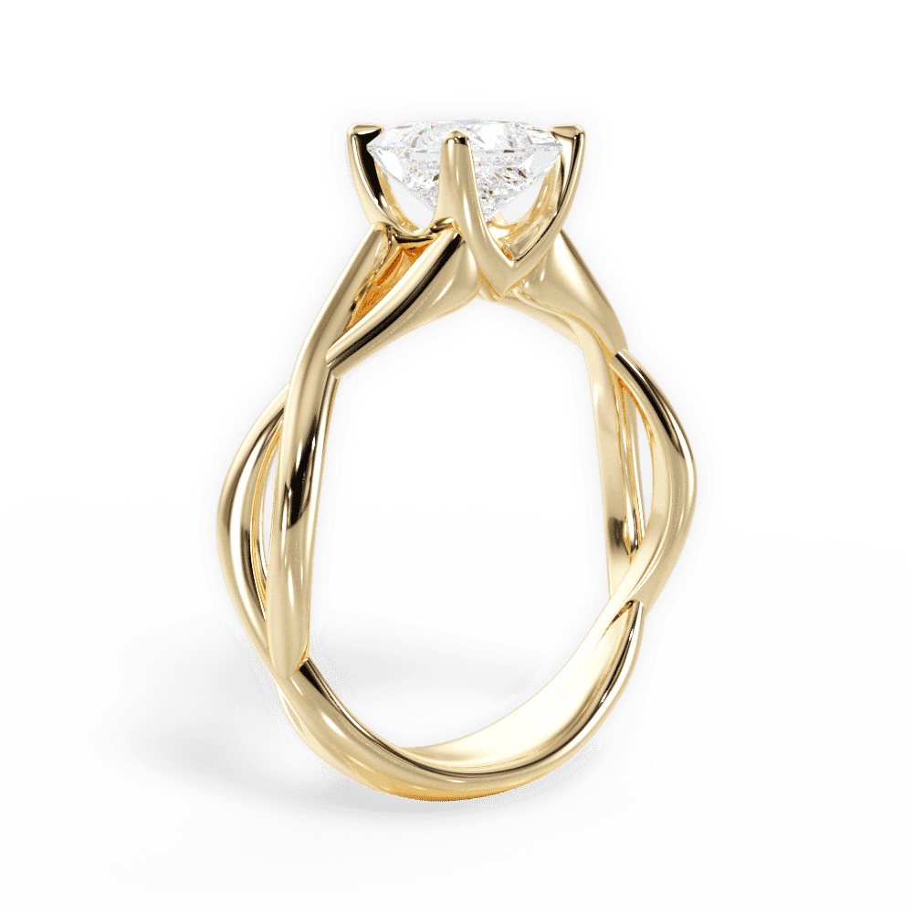 14kt Yellow Gold/18kt Yellow Gold/princess/front