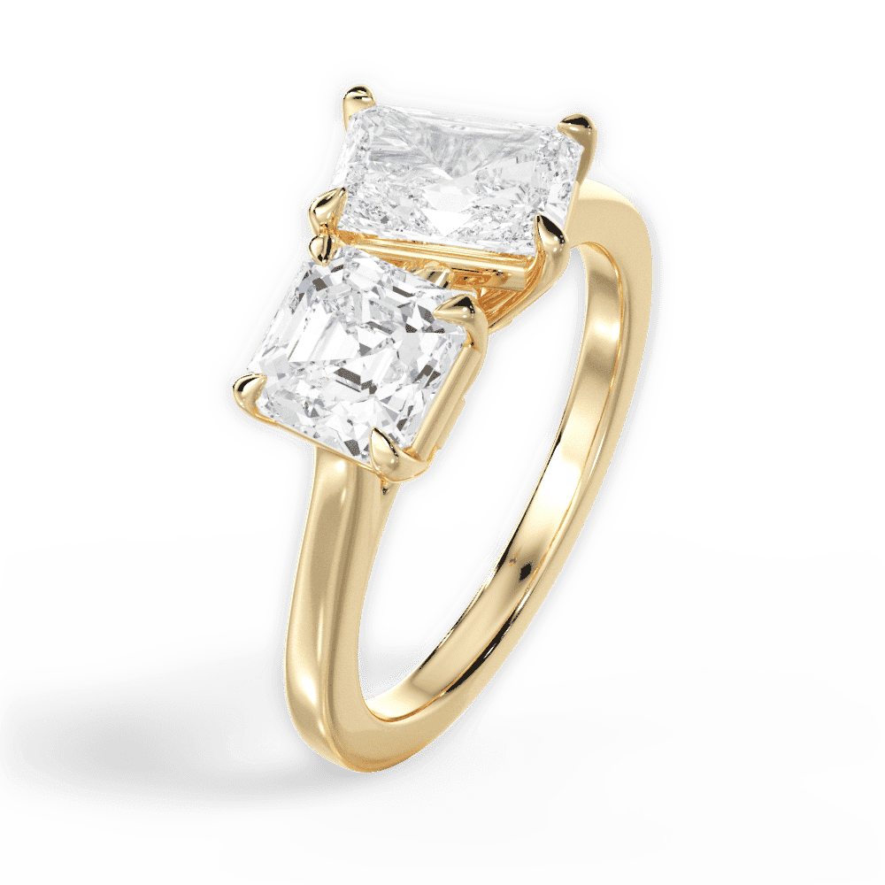 14kt Yellow Gold/18kt Yellow Gold/radiant/perspective