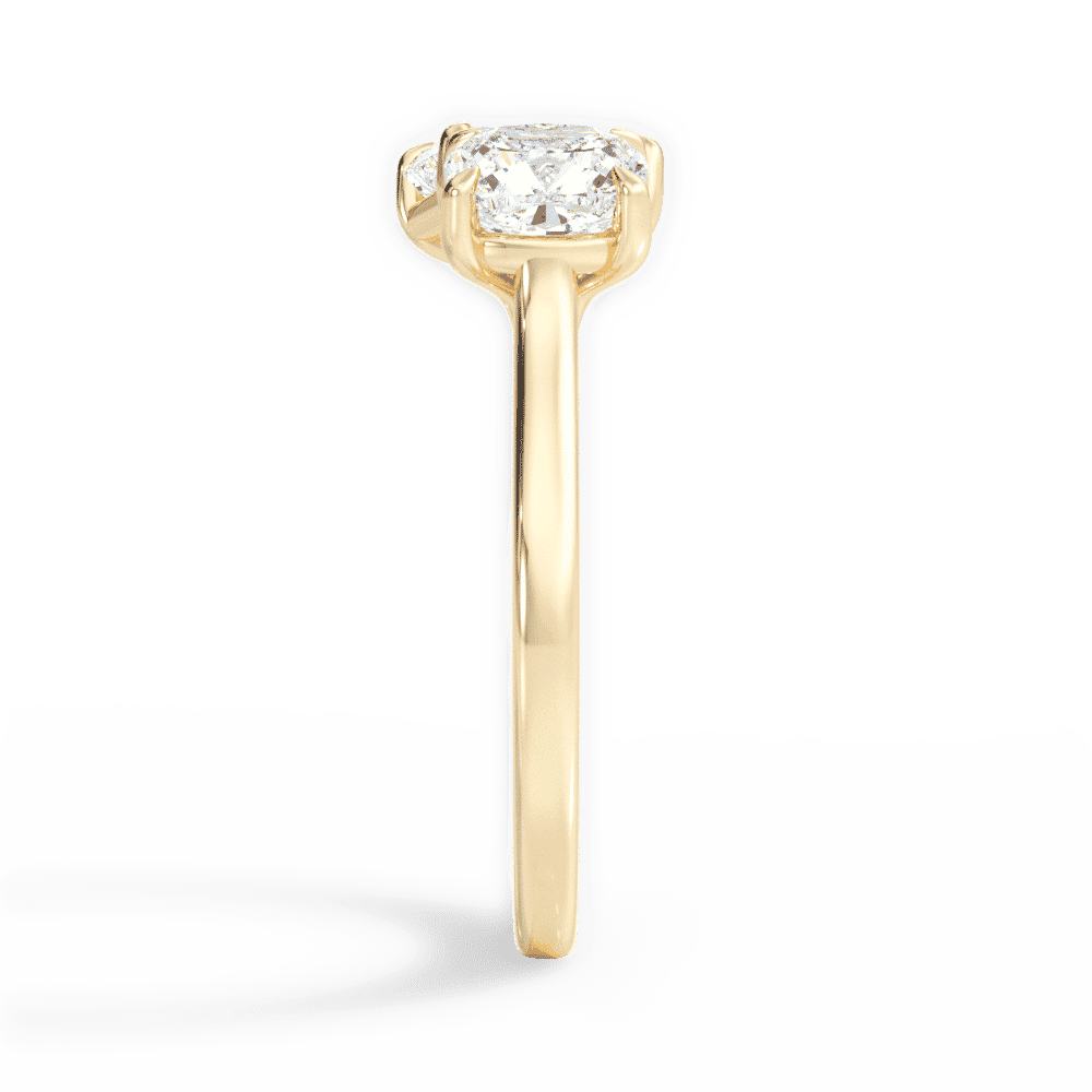 14kt Yellow Gold/18kt Yellow Gold/radiant/side