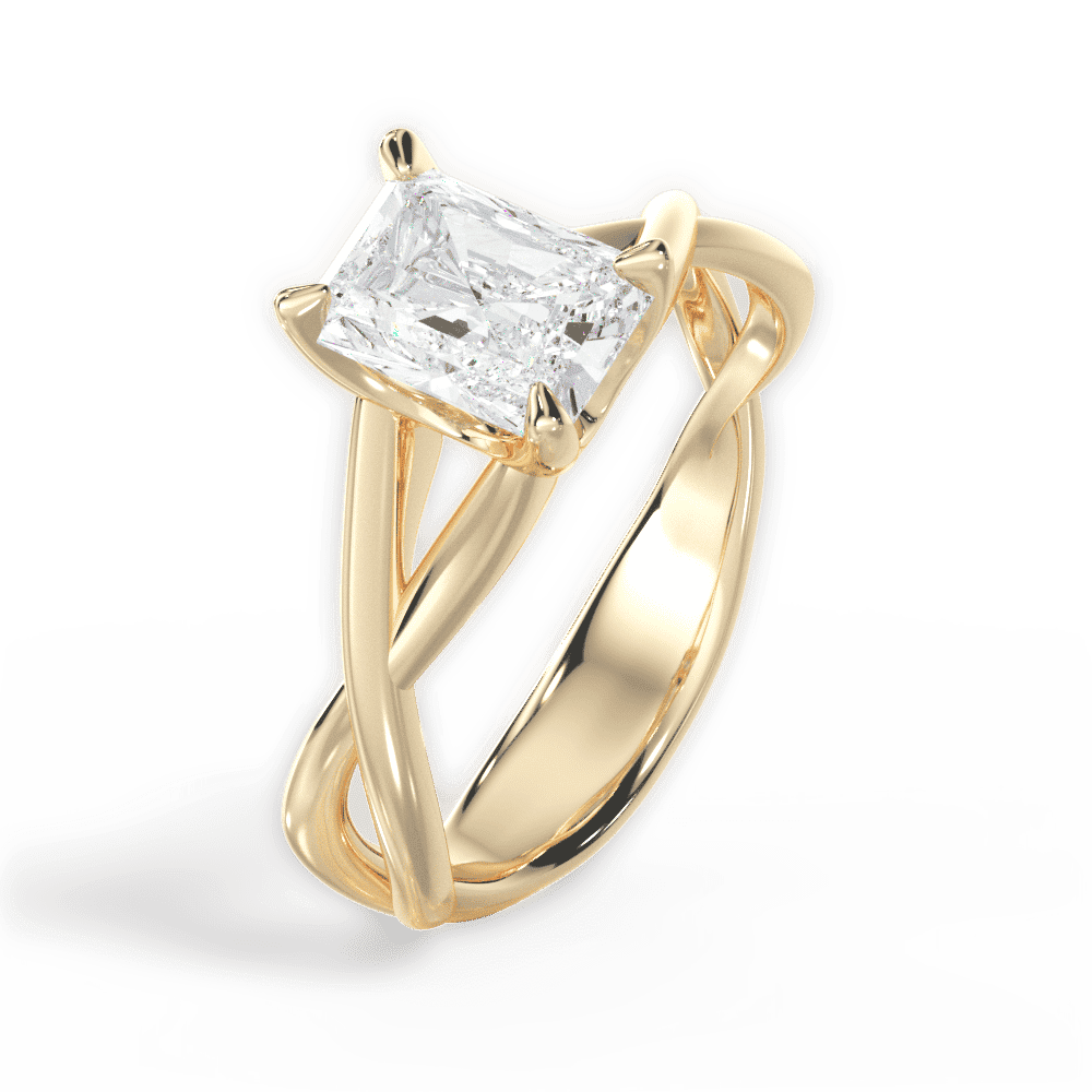 14kt Yellow Gold/18kt Yellow Gold/radiant/perspective