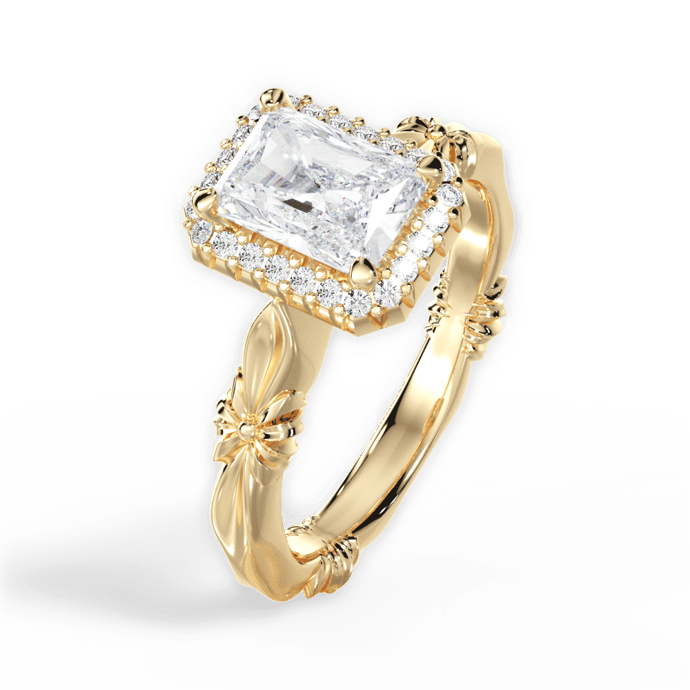 14kt Yellow Gold/18kt Yellow Gold/radiant/side