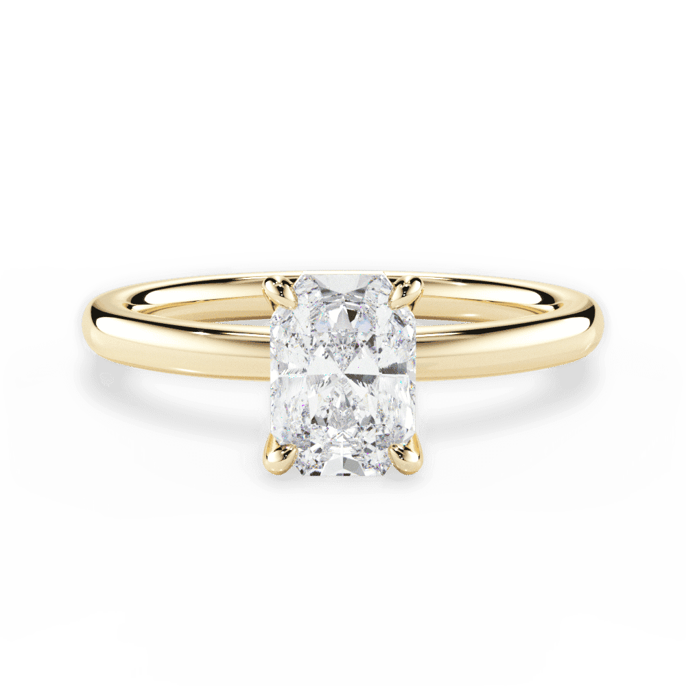 14kt Yellow Gold/18kt Yellow Gold/radiant/top