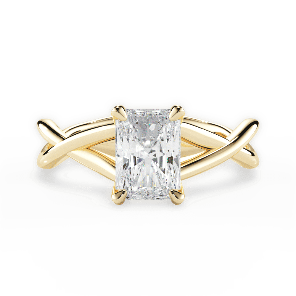 14kt Yellow Gold/18kt Yellow Gold/radiant/top