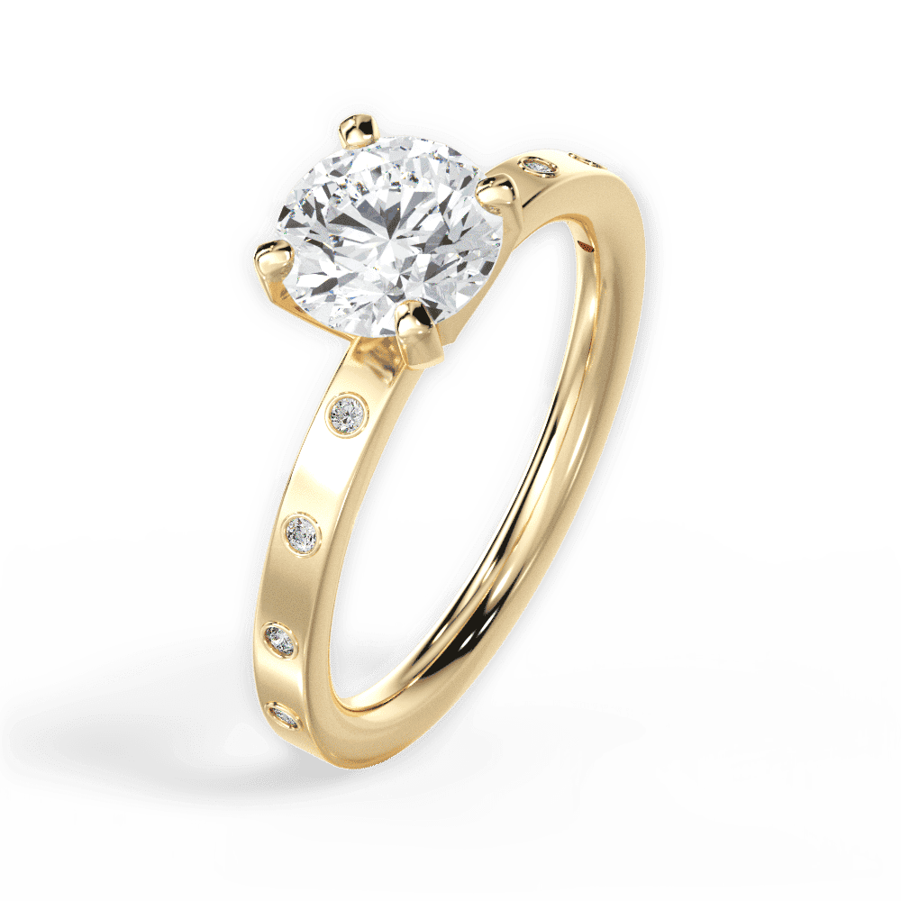 14kt Yellow Gold/18kt Yellow Gold/round/perspective