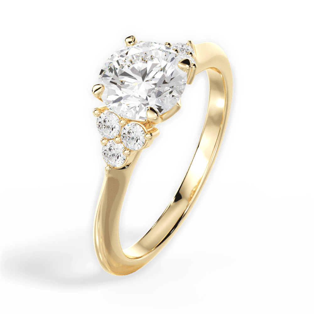 14kt Yellow Gold/18kt Yellow Gold/round/perspective
