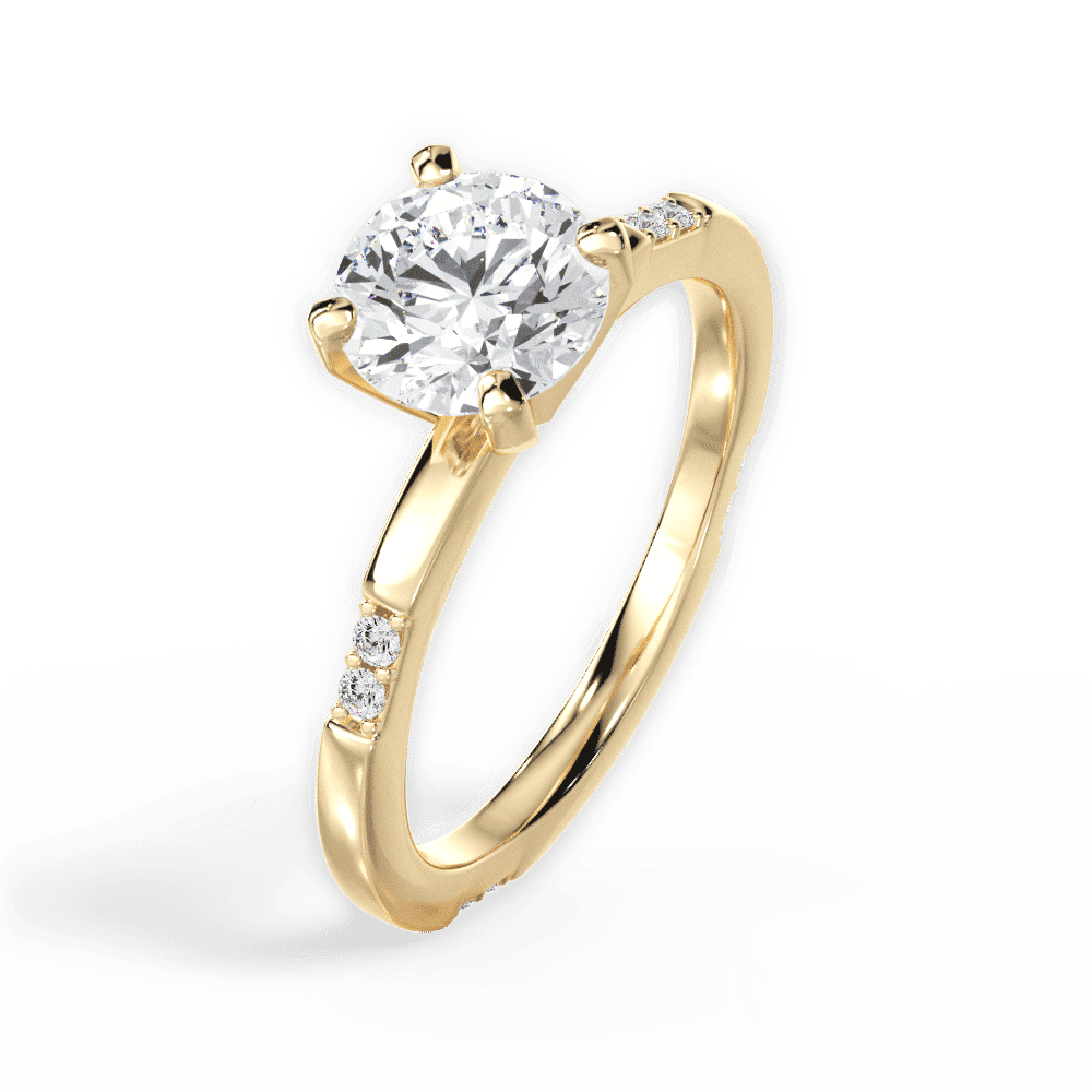 14kt Yellow Gold/18kt Yellow Gold/round/perspective