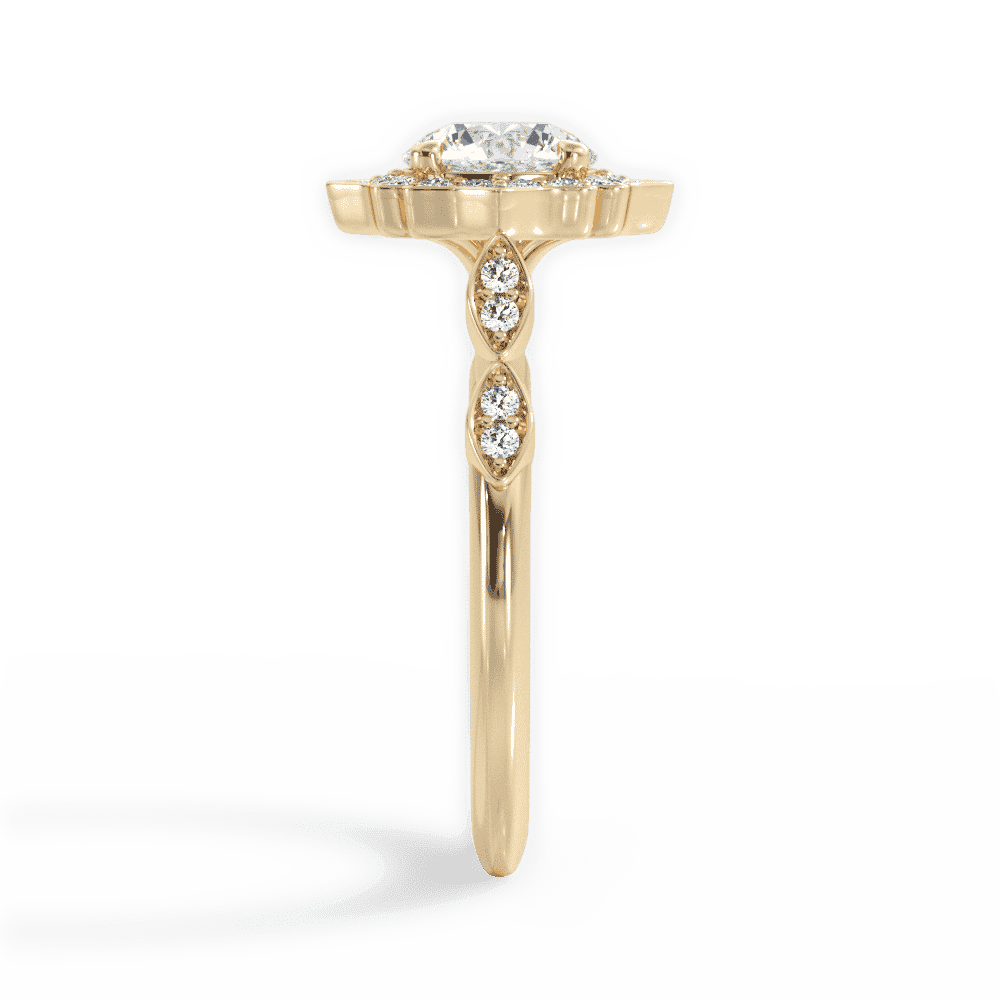 14kt Yellow Gold/18kt Yellow Gold/round/perspective