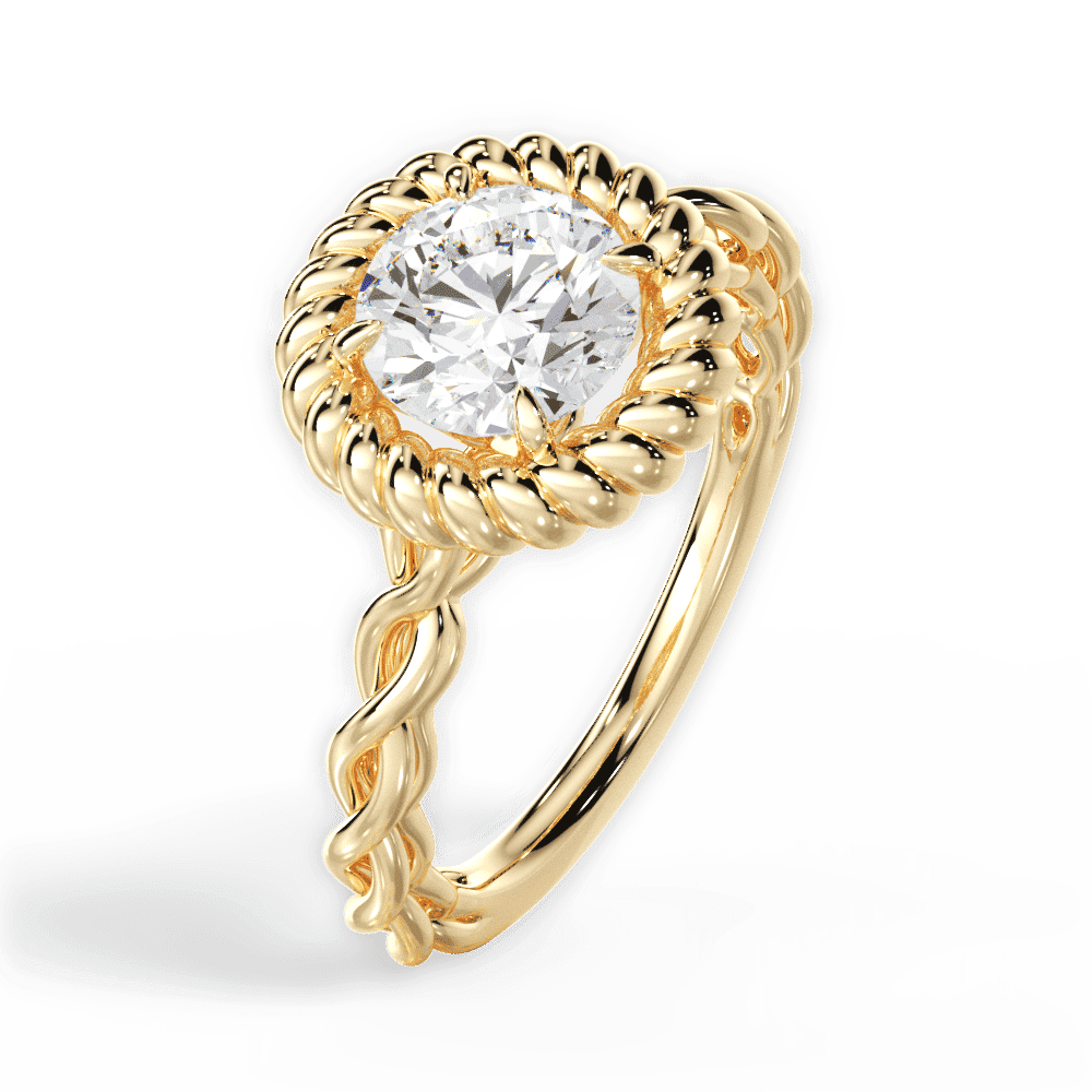 14kt Yellow Gold/18kt Yellow Gold/round/side