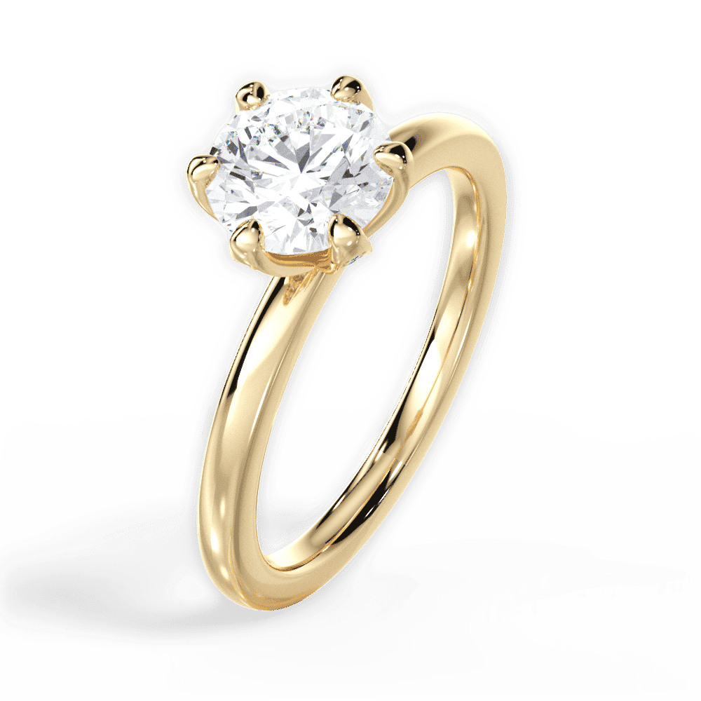 14kt Yellow Gold/18kt Yellow Gold/round/side