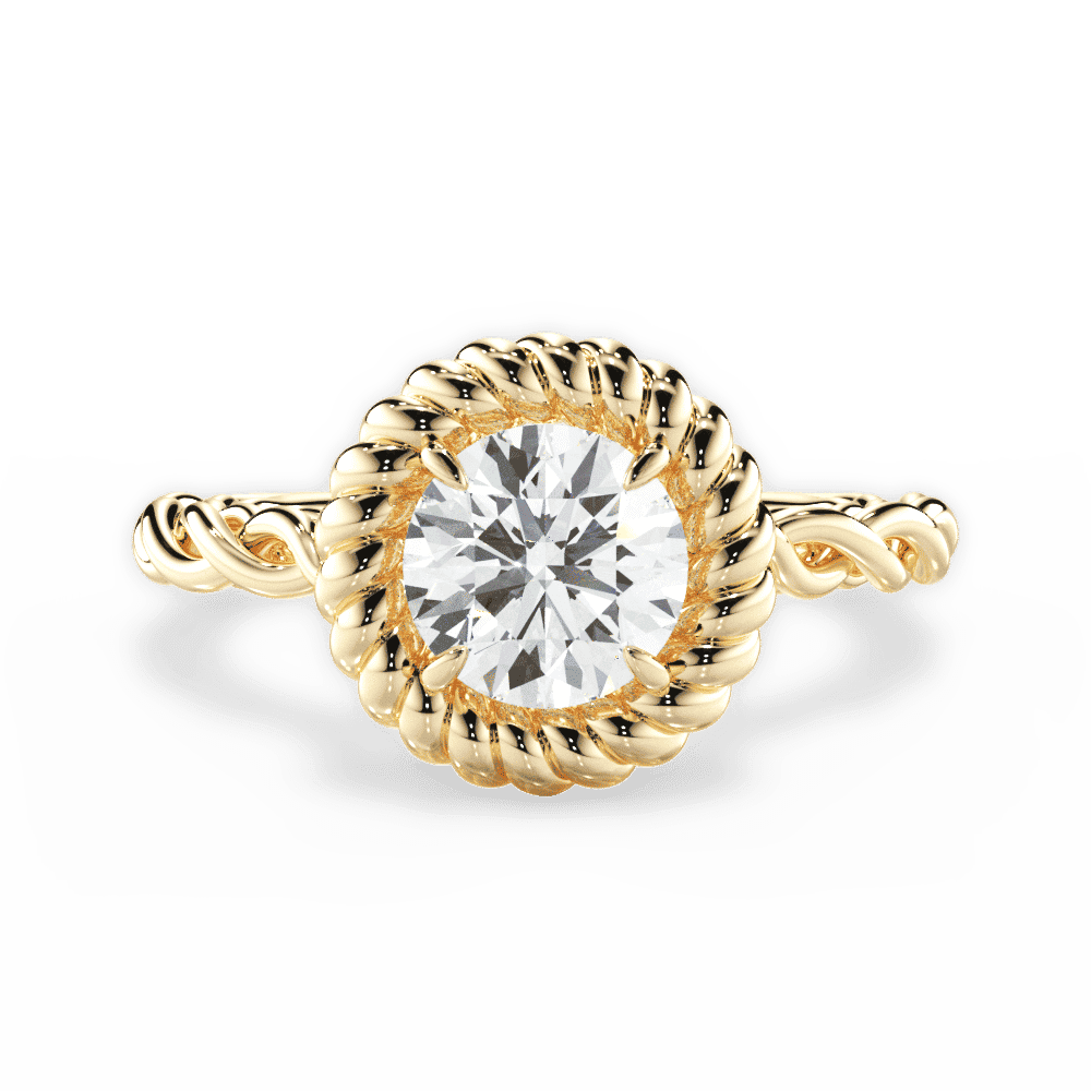 14kt Yellow Gold/18kt Yellow Gold/round/top