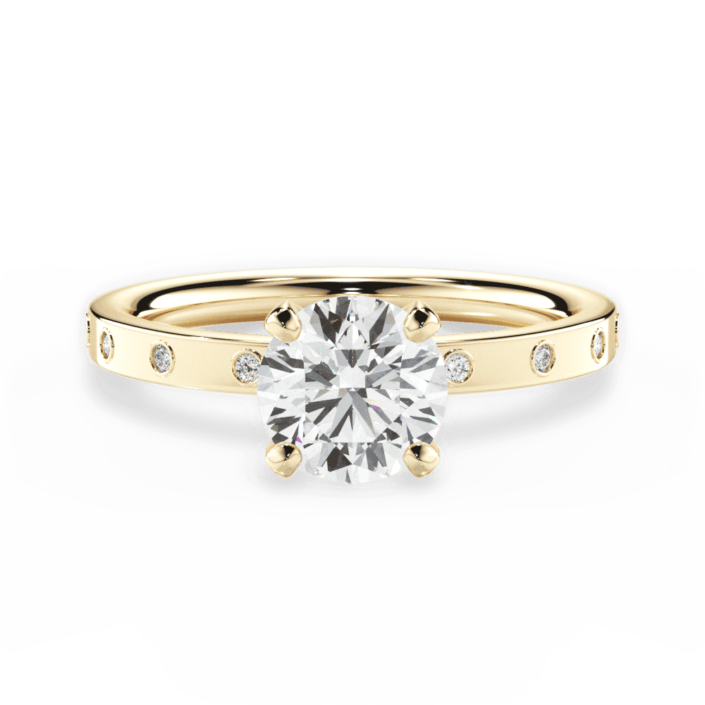 14kt Yellow Gold/18kt Yellow Gold/round/top