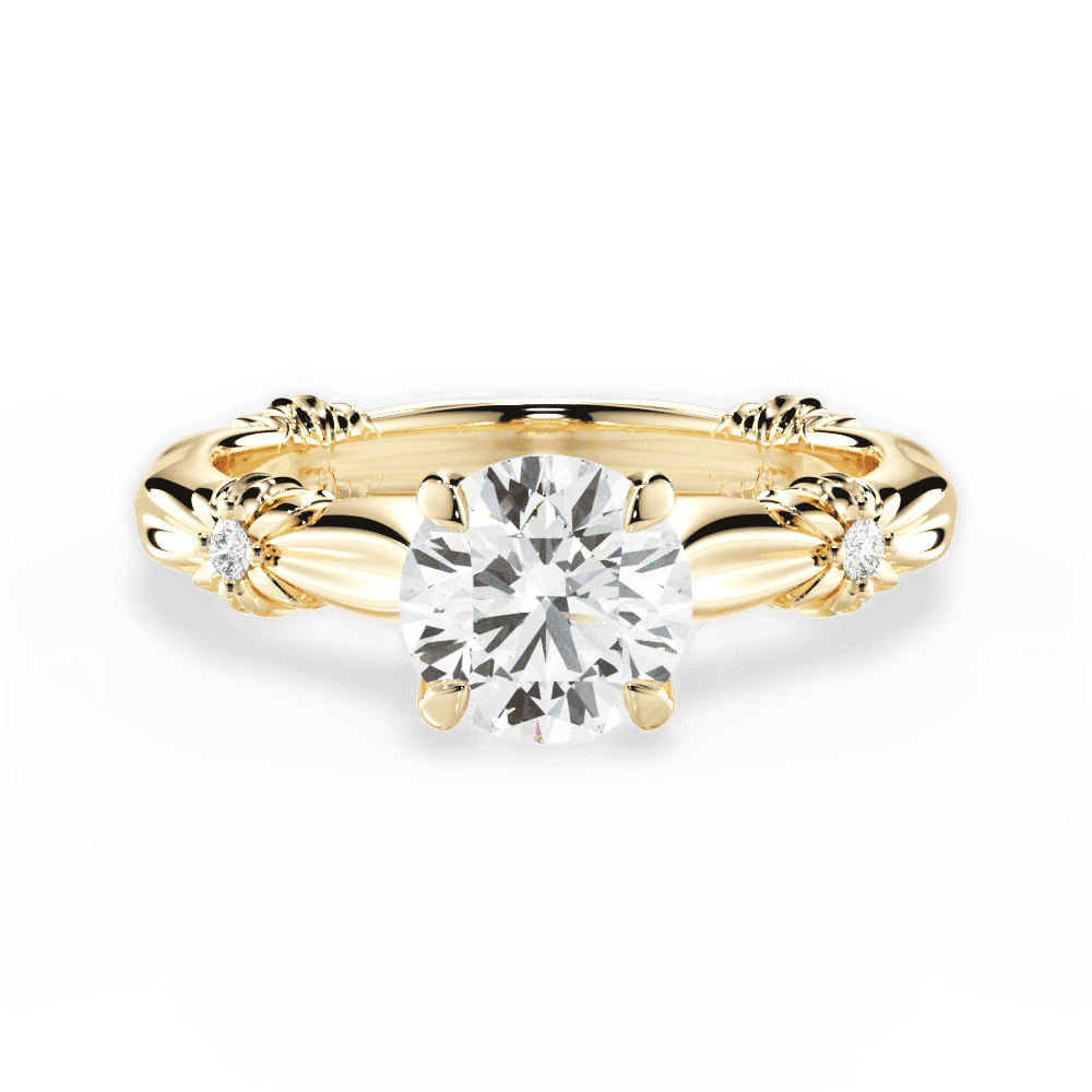 14kt Yellow Gold/18kt Yellow Gold/round/top