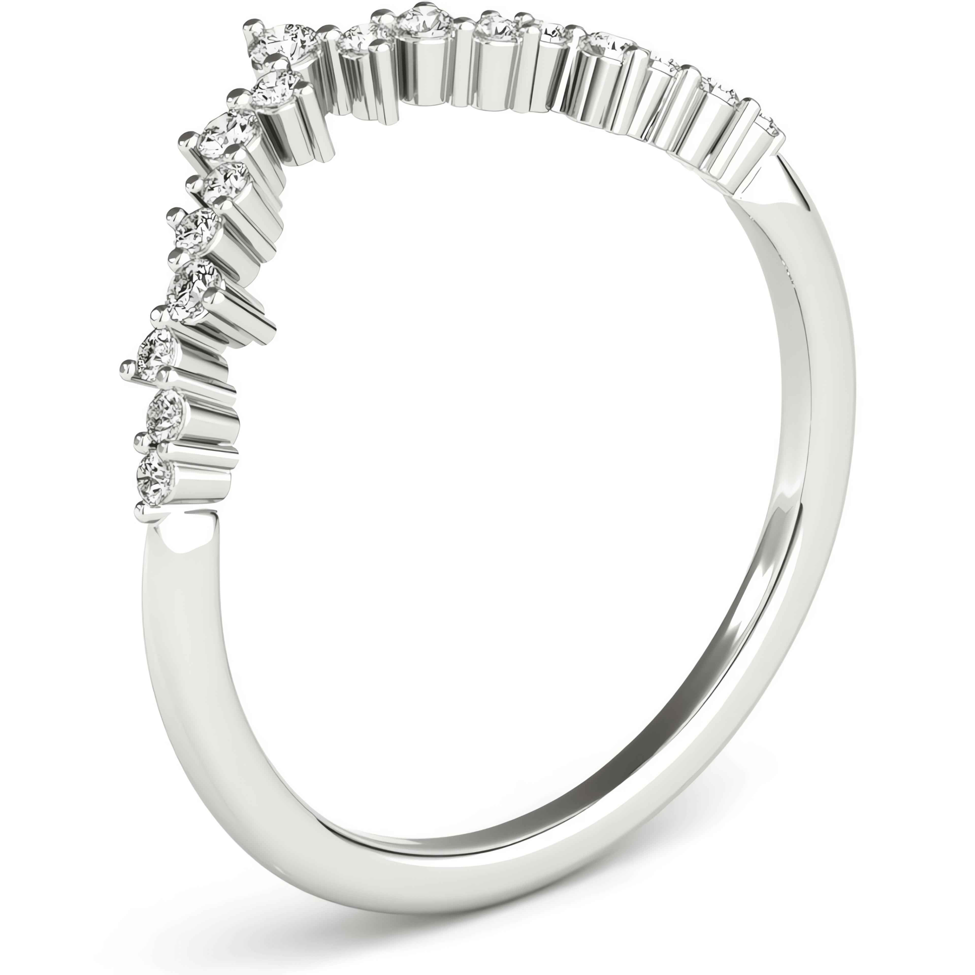 14kt white gold/18kt white gold/platinum/0.20 ctw/earth grown/lab grown/side