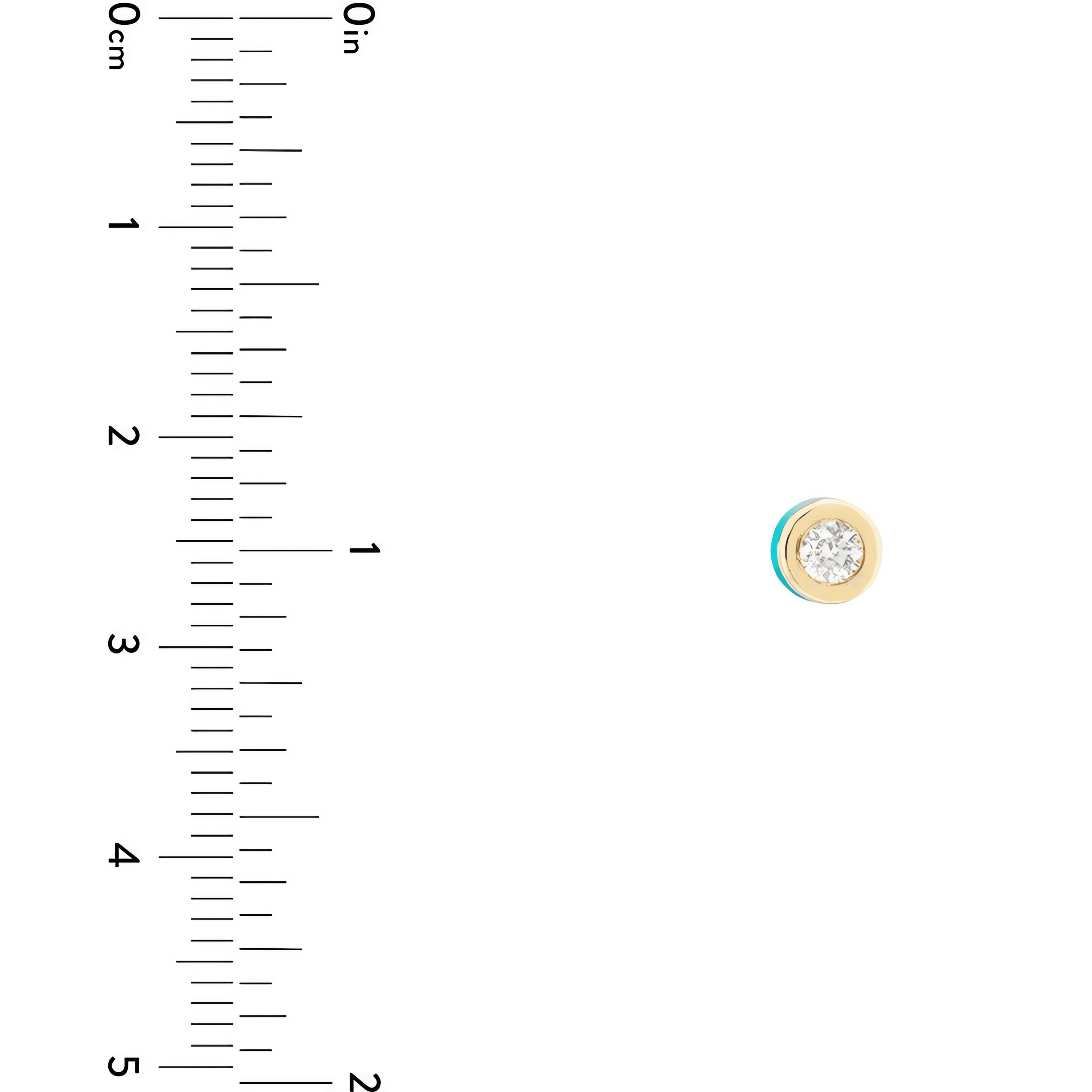 14kt yellow gold/measurement