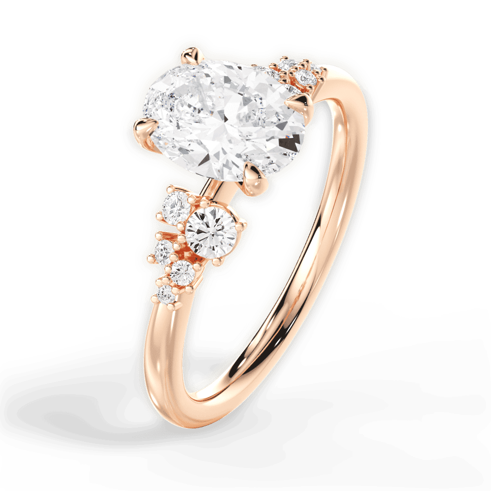 14kt Rose Gold/18kt Rose Gold/oval/perspective