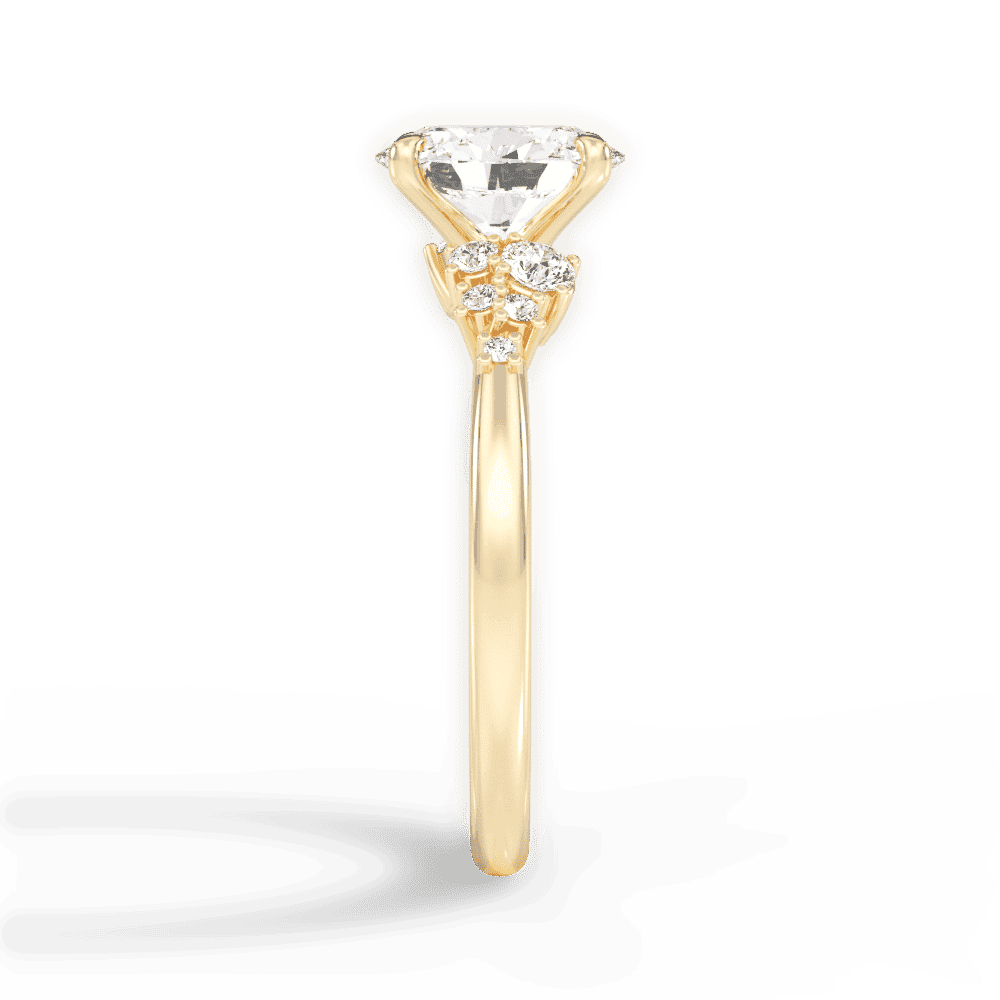 14kt Yellow Gold/18kt Yellow Gold/oval/side