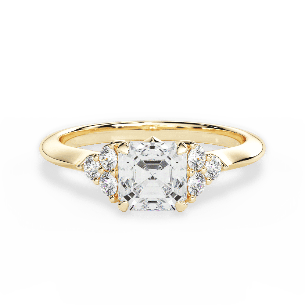 14kt Yellow Gold/18kt Yellow Gold/asscher/top