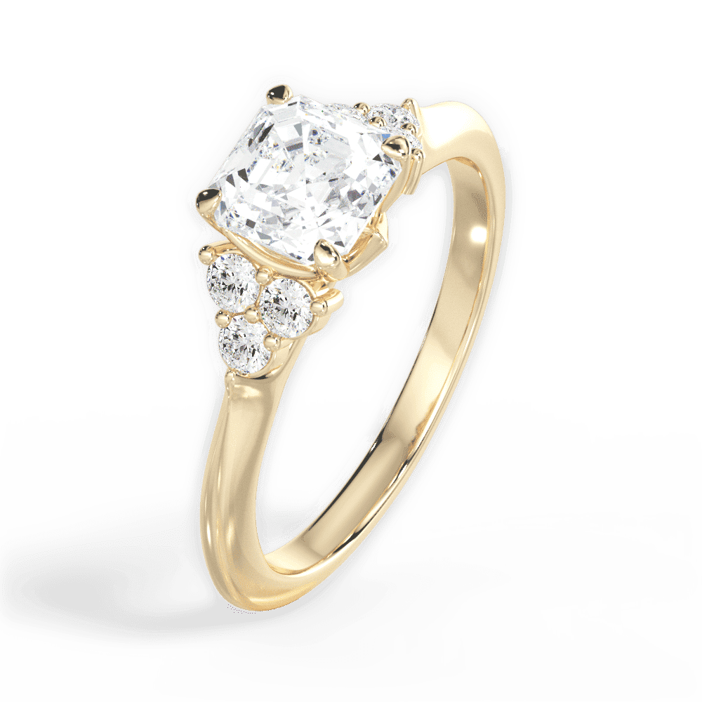 14kt Yellow Gold/18kt Yellow Gold/asscher/perspective