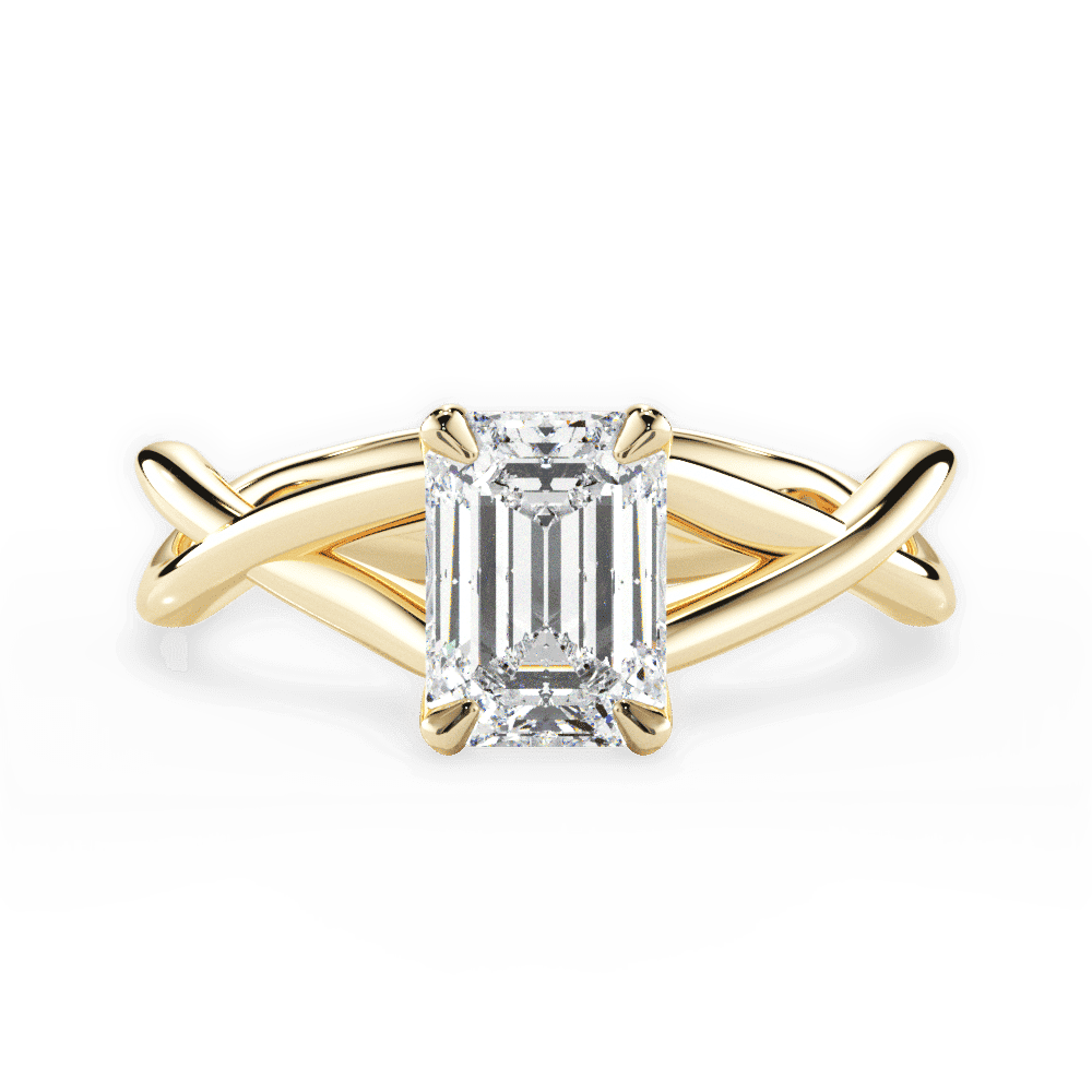 14kt Yellow Gold/18kt Yellow Gold/emerald/top