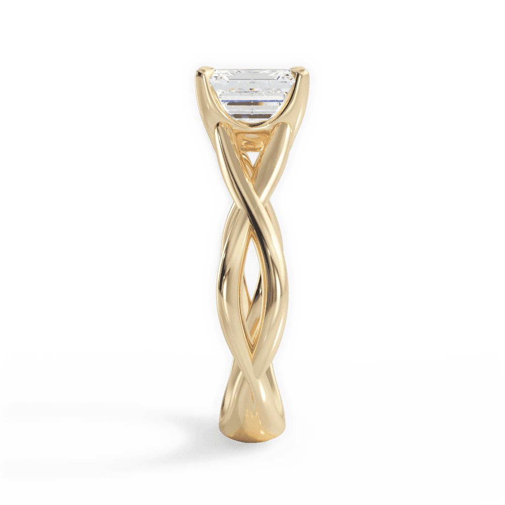 14kt Yellow Gold/18kt Yellow Gold/emerald/side